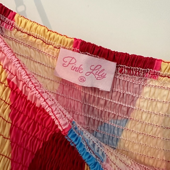 Pink Lily Multi Geo Maxi Dress Size XL Never Worn - Picture 3 of 3